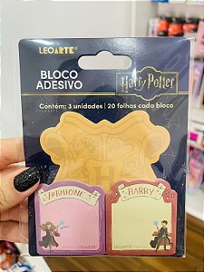 Bloco Adesivo c/3 Harry Potter & Hermione | LeoArte