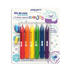 Giz de Cera Retrátil p/ Banho Color Joy | Leo&Leo