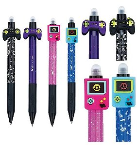 Caneta Mágica Apagável Coleção Game Player (Tinta Azul) | BRW