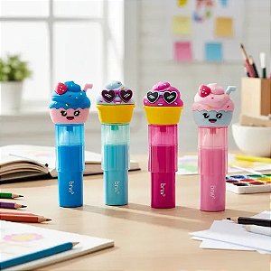 Mini Marca-Texto c/ Carimbo Coleção Candy Tutti-Frutti | BRW