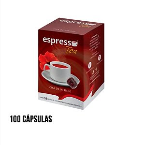  Kit 100 cápsulas de Chá de Hibisco + 20 grátis compatível Nespresso