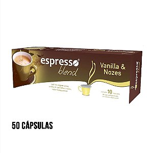  KIt 50 cápsulas de café Vanilla & Nozes Espresso Blend para Nespresso