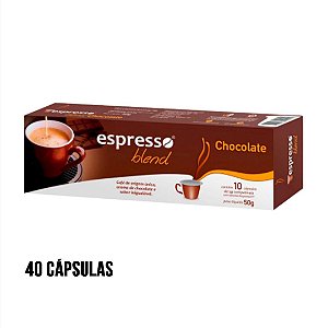 kit 40 cápsulas de café aroma chocolate compatível Nespresso