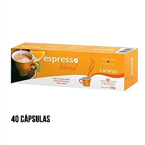  kit 40 cápsulas de café aroma laranja compatível Nespresso