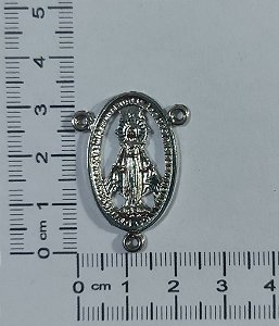 Entremeio Metal Oval Medalha Milagrosa