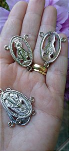 Entremeio Metal Oval Medalha Milagrosa