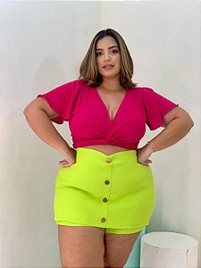 Short saia plus size