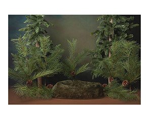 Fundo Fotográfico Tecido Sublimado Newborn 3D Floresta Dinossauros 2,20x1,50 WFF-664