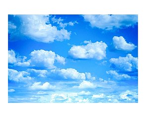Fundo Fotográfico Tecido Sublimado Gigante 3D Nuvens Céu 3,00x2,50 WFG-162