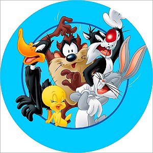 Painel Redondo Tecido Sublimado 3D Looney Tunes WRD-4449
