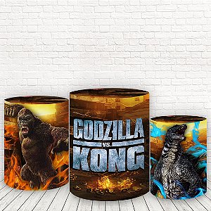 Trio de Capas Tecido Sublimado Godzilla x Kong WCC-292