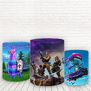 Trio Capas De Cilindro Tecido Sublimado 3D Fortnite WCC-300