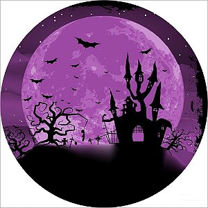 Painel Redondo Tecido Sublimado 3D Halloween WRD-5099