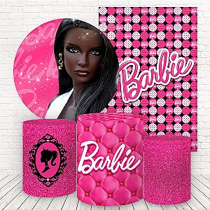 Kit 2 Painéis e Capas Tecido Sublimado Barbie WKPC-573