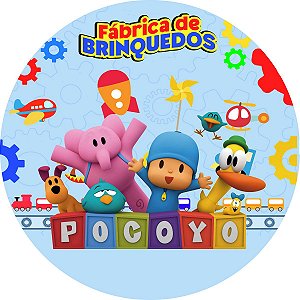 Painel Redondo Tecido Sublimado 3D Pocoyo WRD-4806