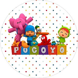 Painel Redondo Tecido Sublimado 3D Pocoyo WRD-4812