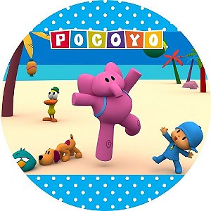 Painel Redondo Tecido Sublimado 3D Pocoyo WRD-4813