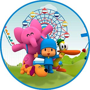 Painel Redondo Tecido Sublimado 3D Pocoyo WRD-4823