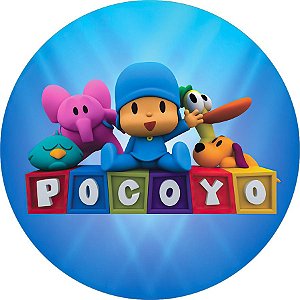 Painel Redondo Tecido Sublimado 3D Pocoyo WRD-4825