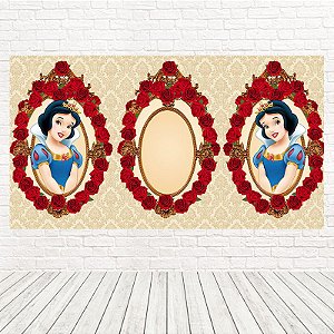 Painel Retangular Tecido Sublimado 3D Branca de Neve WRT-4564