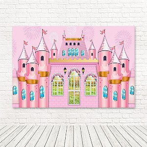 Painel Retangular Tecido Sublimado 3D Castelo Realeza WRT-4061