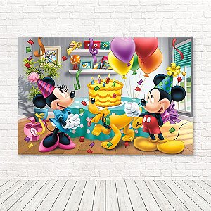 Painel Retangular Tecido Sublimado 3D Mickey WRT-4701