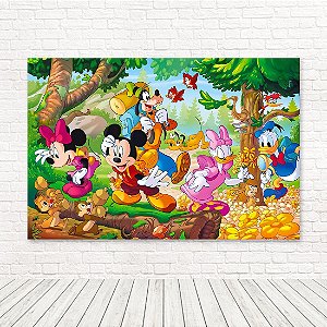 Painel Retangular Tecido Sublimado 3D Mickey WRT-4638