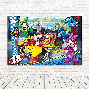 Painel Retangular Tecido Sublimado 3D Mickey WRT-4264