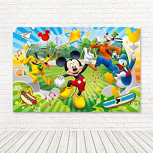 Painel Retangular Tecido Sublimado 3D Mickey WRT-4130