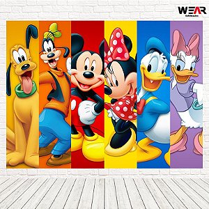 Painel Retangular Tecido Sublimado 3D Mickey WRT-2233