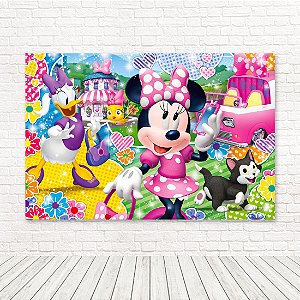 Painel Retangular Tecido Sublimado 3D Minnie WRT-4727