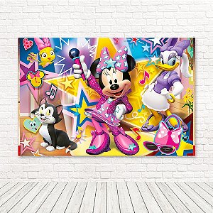 Painel Retangular Tecido Sublimado 3D Minnie WRT-4726