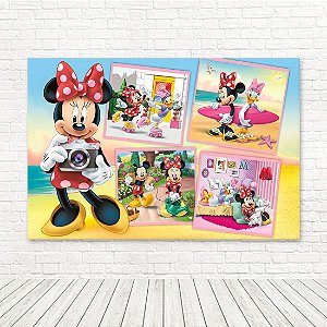 Painel Retangular Tecido Sublimado 3D Minnie WRT-4720