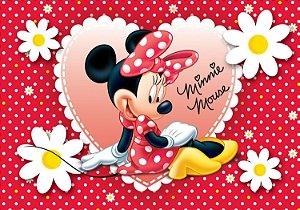 Painel Retangular Tecido Sublimado 3D Minnie WRT-1883