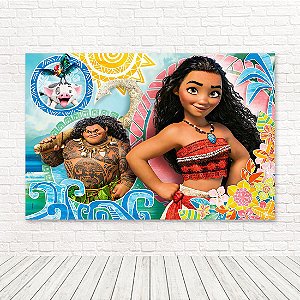 Painel Retangular Tecido Sublimado 3D Moana WRT-4283