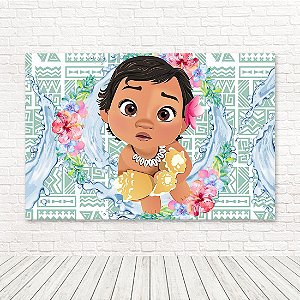 Painel Retangular Tecido Sublimado 3D Moana Baby WRT-4255