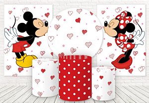 Kit 3 Painéis e Capas Tecido Sublimado Mickey e Minnie WKPC-827