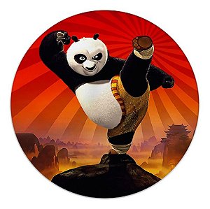 Painel Redondo Tecido Sublimado 3D Kung Fu Panda  WRD-5122