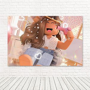 Painel Retangular Sublimado Roblox Menina 1,5X2,2 Frt-4565