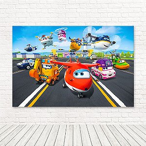 Painel Retangular Tecido Sublimado 3D Super Wings WRT-4227