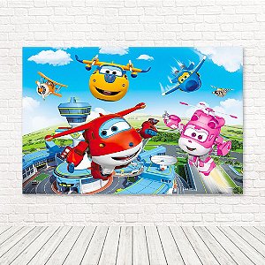 Painel Retangular Tecido Sublimado 3D Super Wings WRT-4143