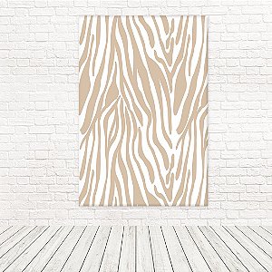 Painel Retangular Tecido Sublimado 3D Safari Zebra Nude1,50x2,20 WRT-5059