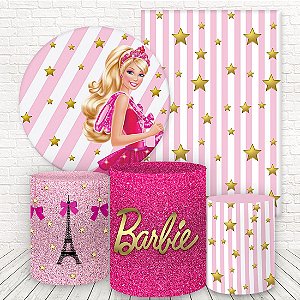 Painel Redondo Tecido Sublimado 3D Barbie WRD-4773 - Wear Sublimações