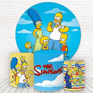 Painel Redondo e Capas Tecido Sublimado Simpsons WKPC-822
