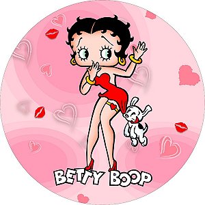 Painel Redondo Tecido Sublimado 3D Betty Boop WRD-5250