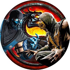 Painel Redondo Tecido Sublimado 3D Mortal Kombatt WRD-5296