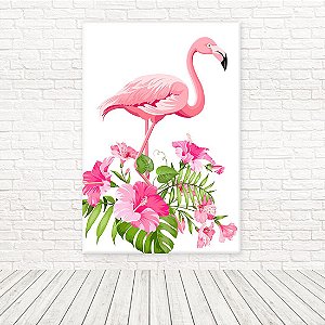 Painel Retangular Tecido Sublimado 3D Flamingo 1,50 x 2,20 WRT-5090