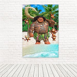 Painel Retangular Tecido Sublimado 3D Moana 1,50 x 2,20 WRT-5099