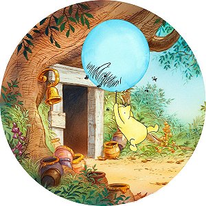 Painel Redondo Tecido Sublimado 3D Ursinho Pooh WRD-5485