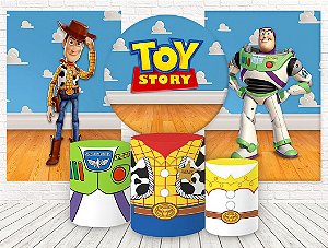 Kit 3 Painéis e Capas Tecido Sublimado Toy Story WKPC-1070